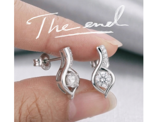 靈動曲線鋯石耳針