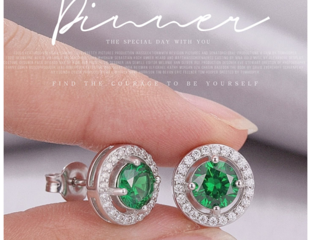 綠鋯石光環耳針